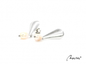 Cercei Lacrima Perlata 