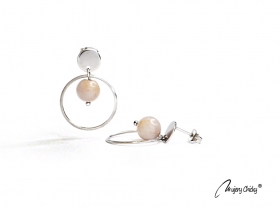 Cercei Circle cu Jad