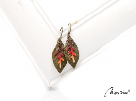 Cercei Frunza stilizata  - Flame
