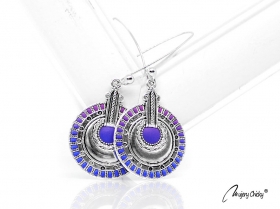 Cercei Silent Argintiu - Purple Velvet