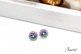 Cercei Floricica Silver - Vivid