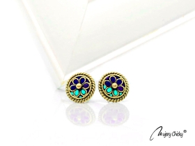 Cercei Floricica - Navy