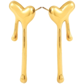 Cercei Melted Heart Auriu