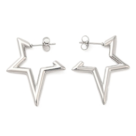 Cercei Stea  Argintiu