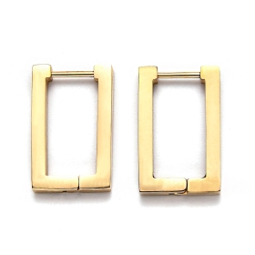 Cercei Huggie Hoop Dreptunghi Auriu