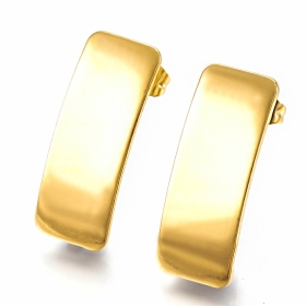 Cercei Curved Line Auriu