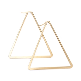 Cercei Hoop Triangle Auriu