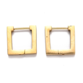 Cercei Huggie Hoop Patrat Auriu