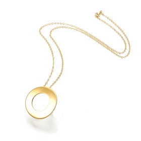 Colier Curved Ring Auriu