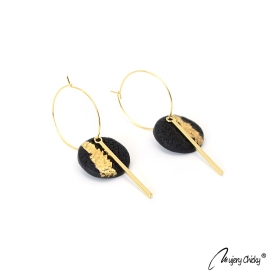 Cercei Manan Round Line Auriu